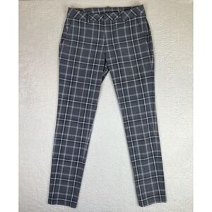 Kit And Ace Pants Mens 34x31 Gray Plaid Dress Slim Tapered Stretch Pockets Fall